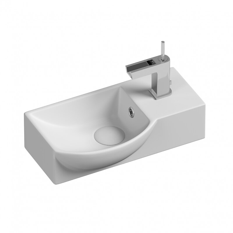 Изображение товара Раковина Ceramicanova Element CN6039L/CN6039R из сантехфарфора, белая, 40х22 см Изображение товара Раковина Ceramicanova Element CN6039L/CN6039R из сантехфарфора, белая, 40х22 см