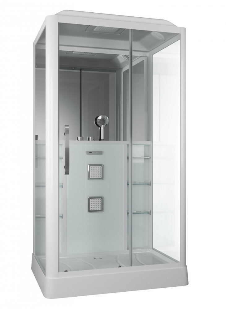 Изображение товара Душевая кабина Grossman Alba 120 x 90 см, прямоугольная, профиль белый, левая/правая, GR127L/R