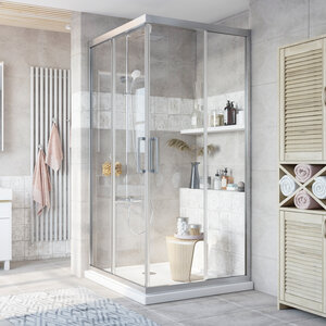 Изображение товара Душевой уголок Stworki Дублин DE019SC100100200 100 x 100 см, профиль хром матовый, стекло прозрачное, 3GW017TTKK000