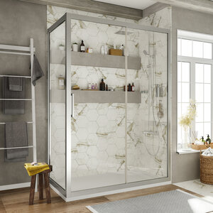 Изображение товара Душевой уголок Эстерсунд 110x90 см с раздвижными дверями и прозрачным стеклом