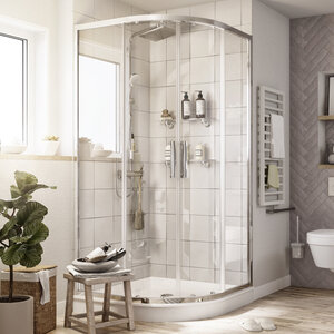Изображение товара Душевой уголок Stworki Хельсинки 80x80 см с раздвижными дверями и хромированным профилем