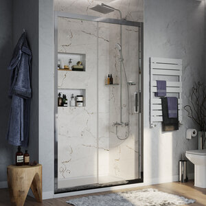 Изображение товара Душевая дверь Stworki Стокгольм 110 см раздвижная глянцевая Россия