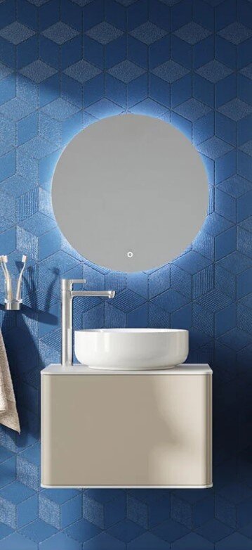 Изображение товара Шкаф-зеркало STWORKI Ноттвиль 60 см с подсветкой и раковиной Moon 1