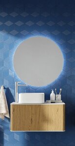 Изображение товара Комплект мебели Stworki Ноттвиль 80 см, отверстие под смеситель в столешнице слева, дуб верона, 414410