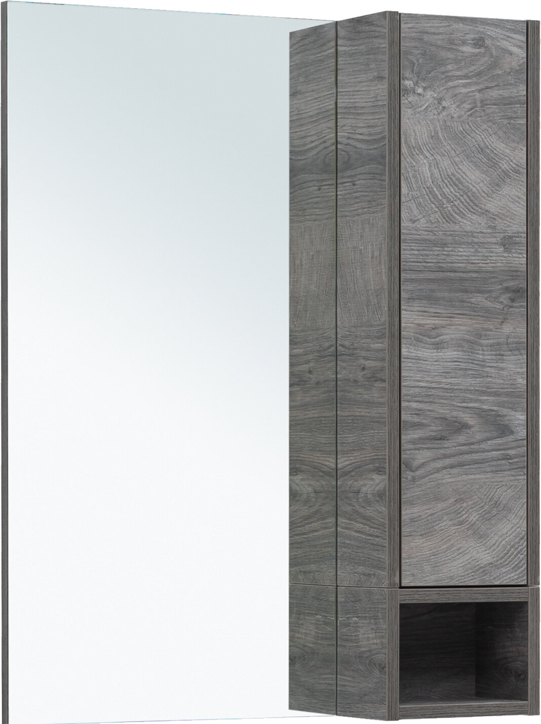 Изображение товара Зеркальный шкаф Stworki Карлстад 60 R с Push-to-Open, коричневый