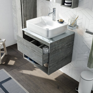 Изображение товара Тумба с раковиной Stworki Карлстад 60 см дуб рошелье