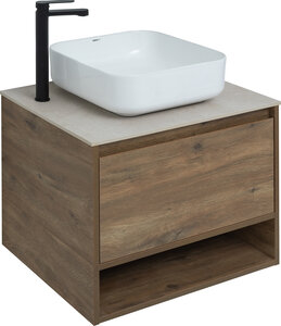 Изображение товара Тумба с раковиной Stworki Карлстад 60 см, подвесная, дуб рустикальный