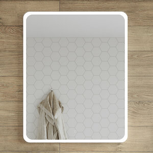 Изображение товара Зеркало Stworki Монтре 80 см прямоугольное, с подсветкой, сенсорное, Мон.02.80/W