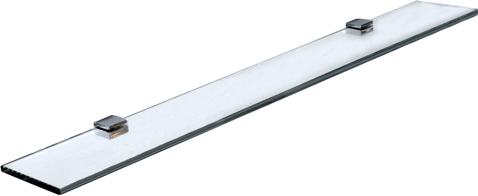 Изображение товара Стеклянная полка Stworki Glass Shelf 90 см хром для интерьера