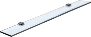 Изображение товара Стеклянная полка Stworki Glass Shelf 100 см хром для ванной и интерьера