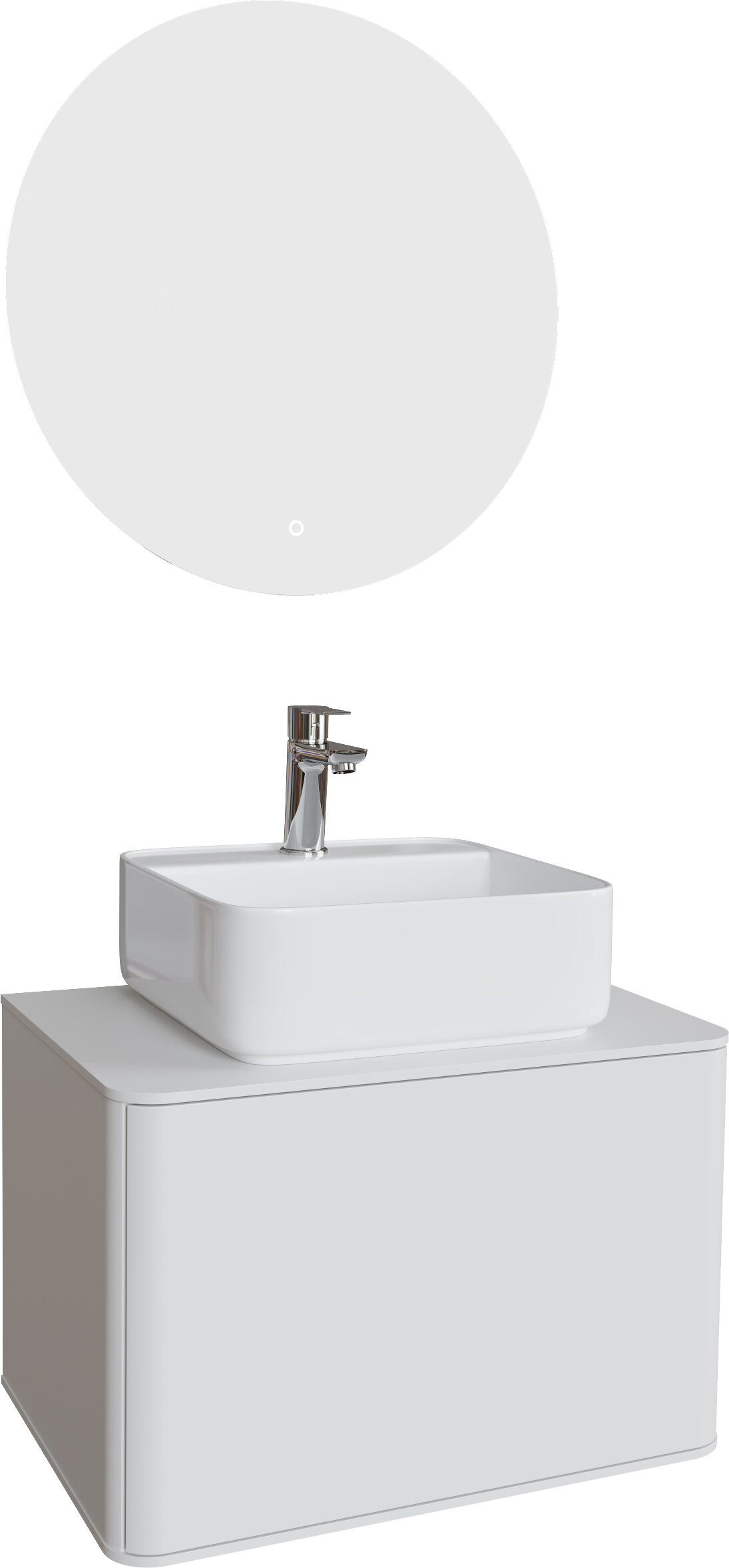 Изображение товара Комплект мебели STWORKI Ноттвиль 60 см белый с подсветкой