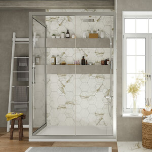 Изображение товара Душевой уголок Stworki Эстерсунд DE019R80160200 160 x 80 см, профиль хром матовый, стекло прозрачное, 3GW179TTKK000