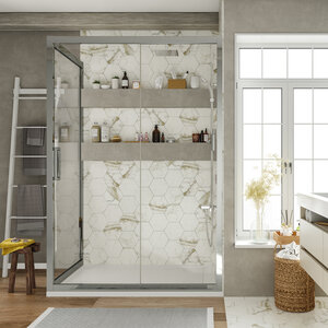 Изображение товара Душевой уголок Stworki Эстерсунд DE019R80160200 160 x 80 см, профиль хром глянцевый, стекло прозрачное, 3GW183TTKK000