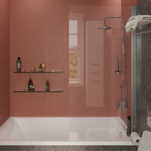 Изображение товара Шторка для ванны Stworki Стокгольм GV-861 MT, 90 х 150 см, профиль хром матовый, стекло прозрачное, 3GW247TTKK000