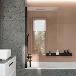 Изображение товара Шторка для ванны Stworki Стокгольм GV-861 MT 70x150 см черный матовый профиль