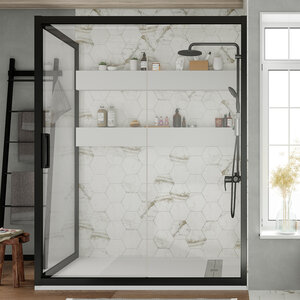 Изображение товара Душевой уголок Stworki Эстерсунд 160x80 см прозрачное стекло черный матовый профиль