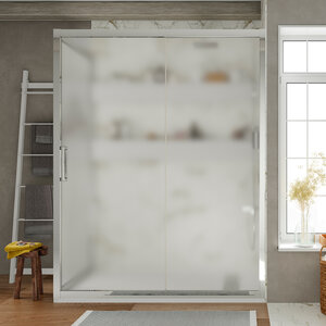 Изображение товара Душевой уголок Stworki Эстерсунд 160x80 см с матовым стеклом и хром профилем