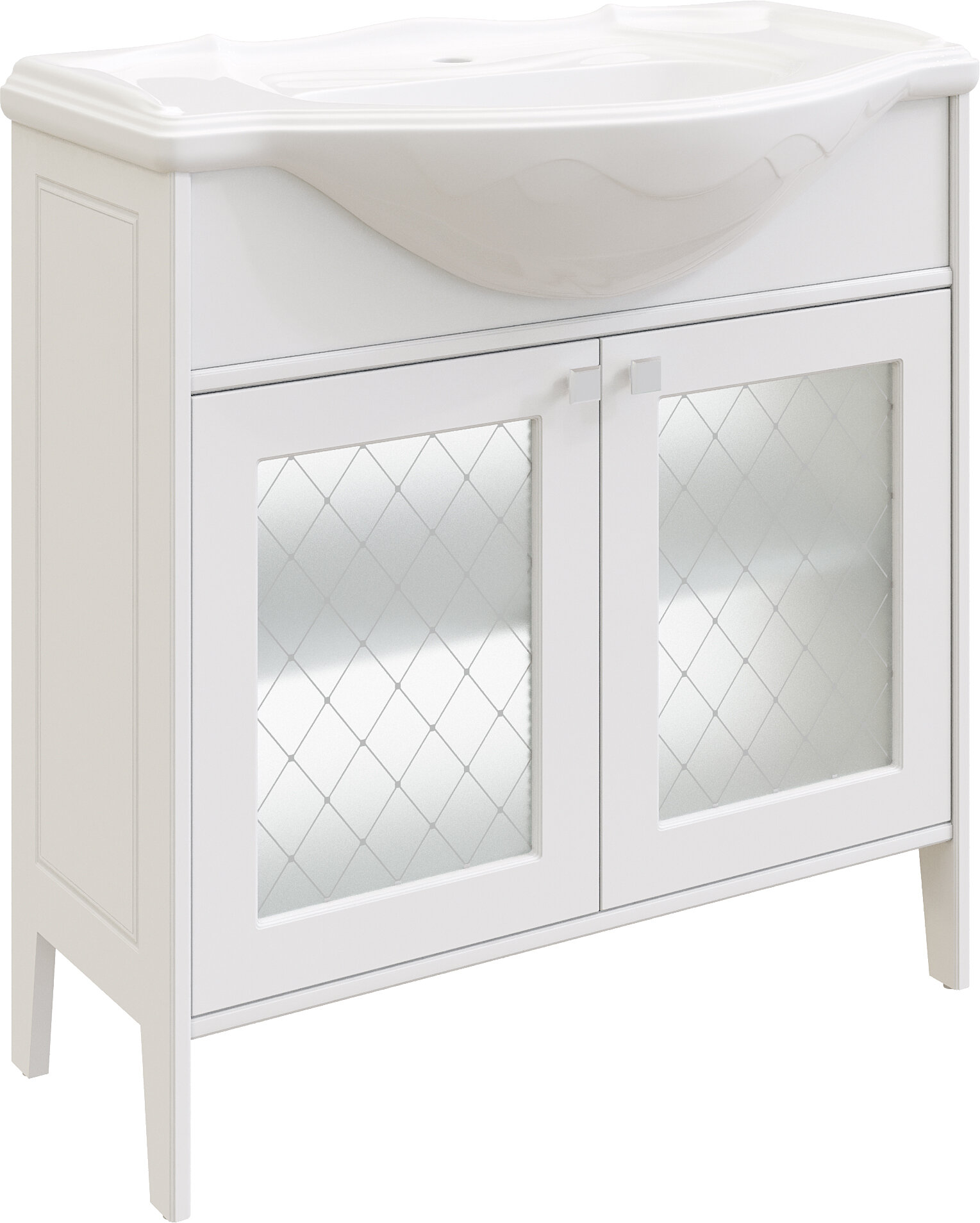 Изображение товара Тумба с раковиной Stworki Хельсингборг 482178 85 см, белая