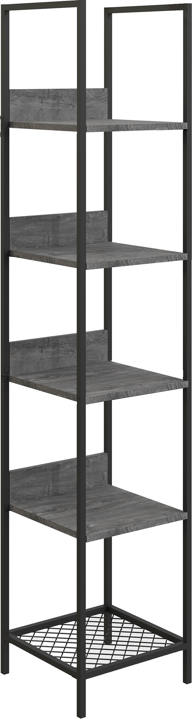 Изображение товара Шкаф-пенал Stworki Нюборг 33 см черный муар/дуб рошелье напольный