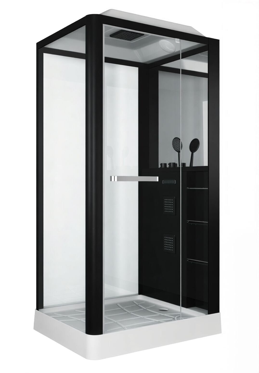 Изображение товара Душевая кабина Grossman Alba GR223 с гидромассажем и крышей 110x90 см Изображение товара Душевая кабина Grossman Alba GR223 с гидромассажем и крышей 110x90 см