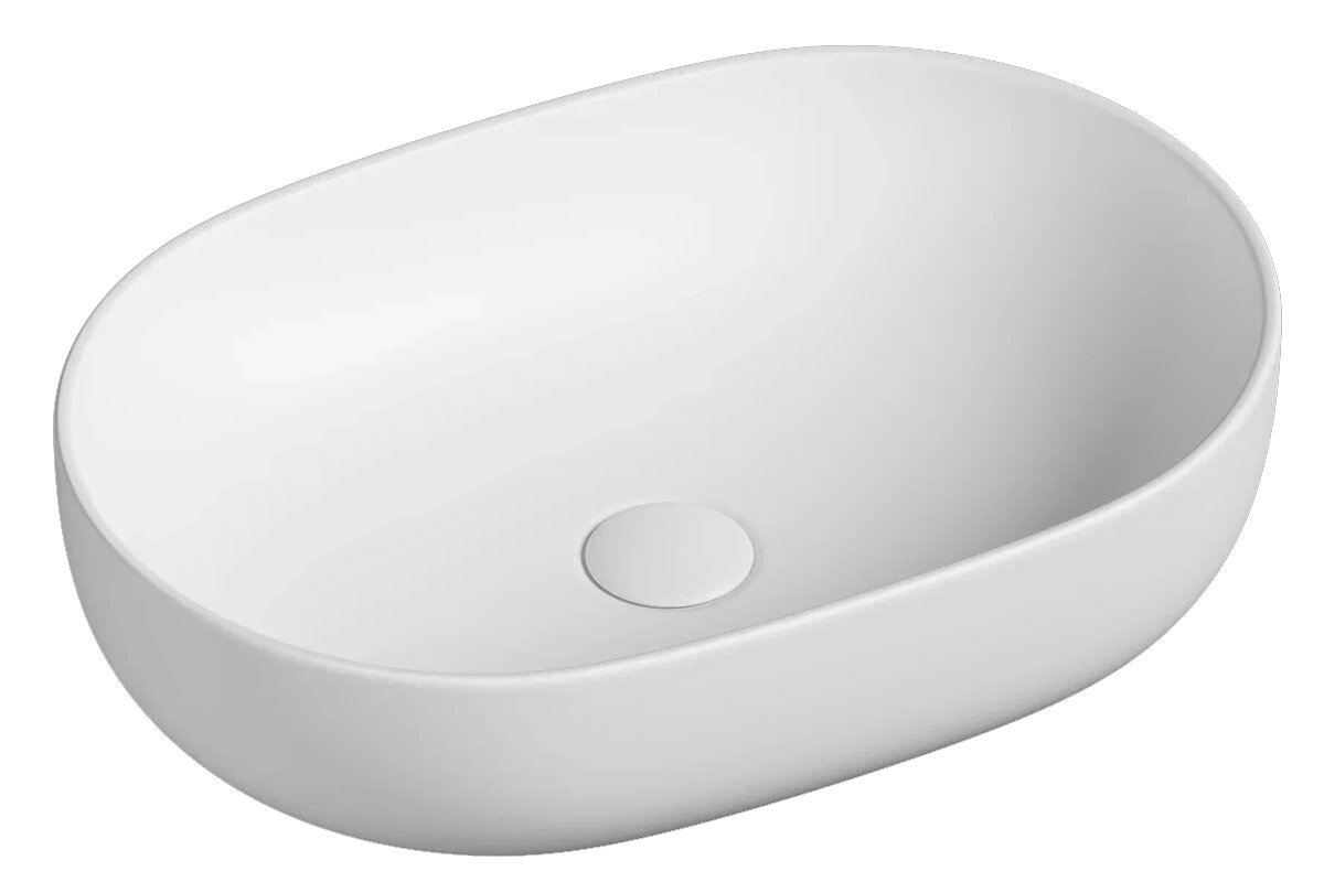 Изображение товара Раковина Ceramica Nova CN6047MW Белый матовый, овальная, фарфор, угловая установка