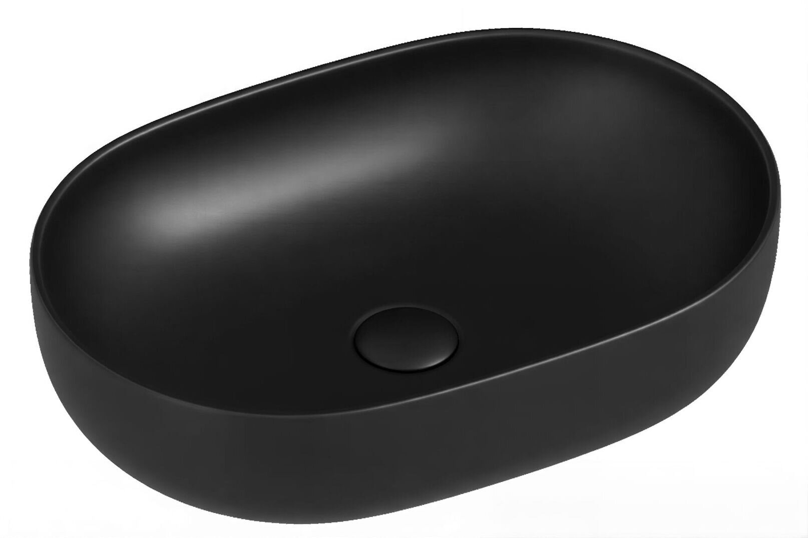Изображение товара Раковина Ceramicanova Element черная матовая 60 х 41.5 см угловая