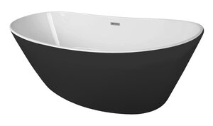 Изображение товара Акриловая ванна Azario Easton 180x82 см, овальная, белая с черными стенками