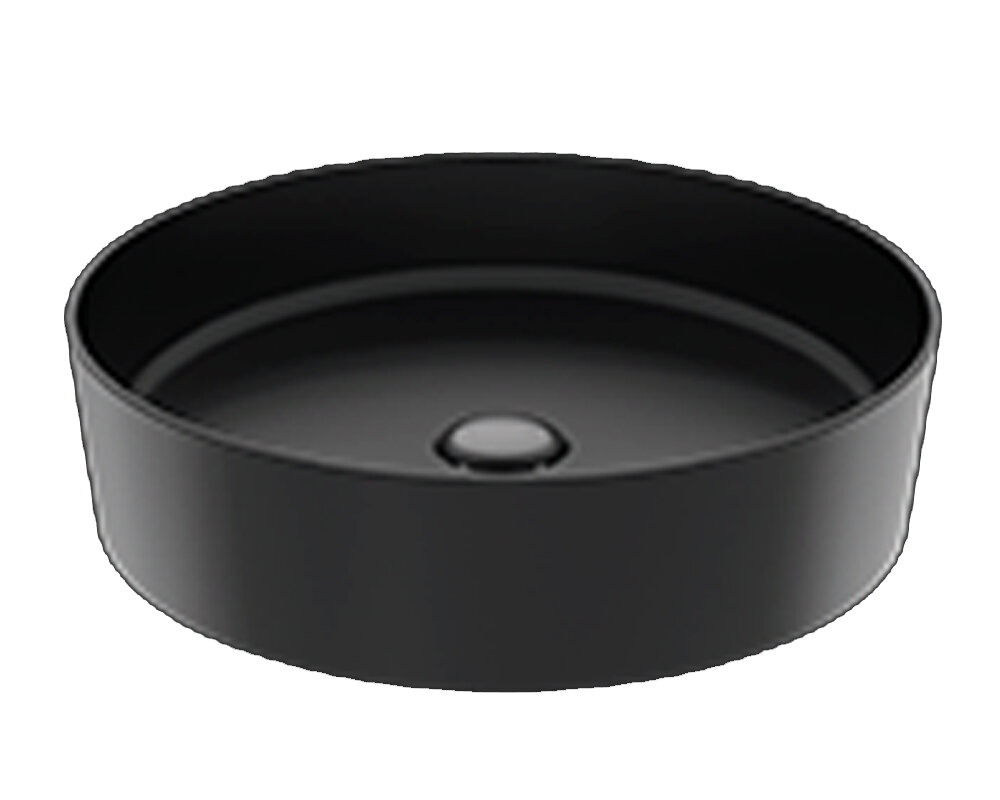 Изображение товара Раковина Creavit Loop LP145-00SM00E-0000 LP145 накладная, 45 х 45 см, черная матовая