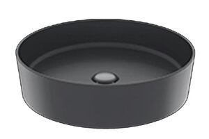 Изображение товара Раковина Creavit Loop LP145 накладная 45x45 см антрацит фарфор угловая