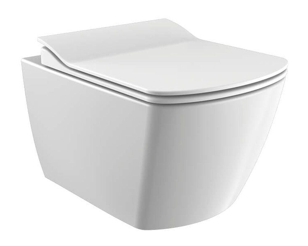 Изображение товара Подвесной безободковый унитаз Creavit Elegant, белый, EG321-11CB00E-0000, крышка микролифт