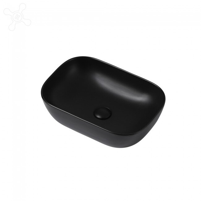 Изображение товара Раковина Abber Rechteck AC2200MB 46 х 32.5 см черная матовая накладная