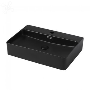 Изображение товара Раковина Abber Rechteck AC2201MB, накладная, 61 х 42 х 13.5 см, черная матовая