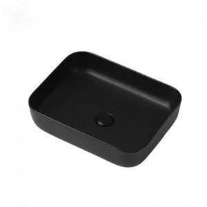 Изображение товара Раковина Abber Rechteck AC2202MB накладная черная матовая 50x39 см