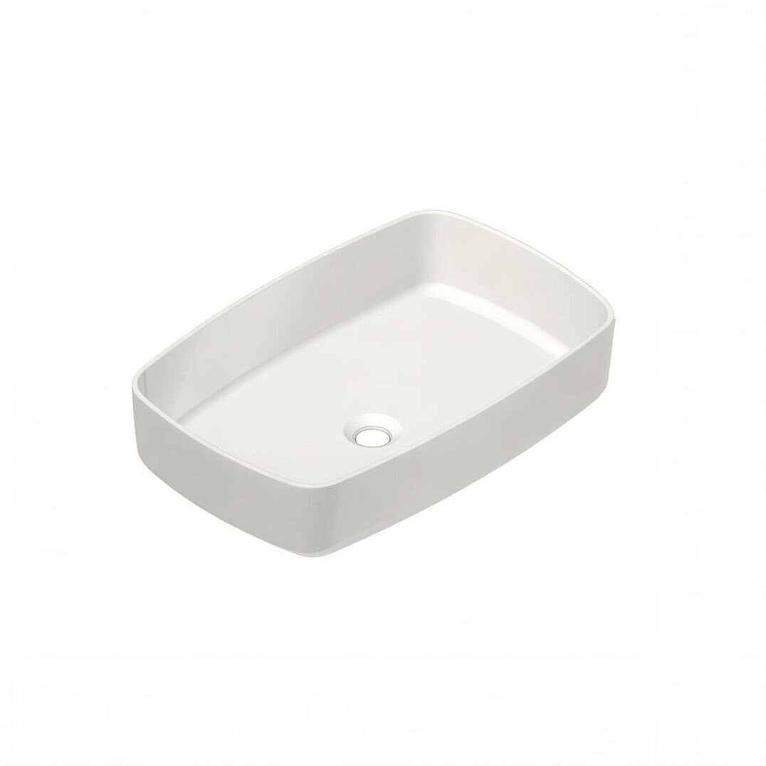 Изображение товара Раковина Radostone Рона RRON40000 58 х 38 см, накладная, материал Stone Surface, цвет кремовый, все покрытие матовое