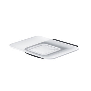 Изображение товара Мыльница стеклянная Am.Pm Inspire 2.0 A50A34222, держатель черный матовый