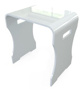 Изображение товара Табурет для ванной комнаты 1 Marka Classic У74427 белый акрил доволен надежный и стильный