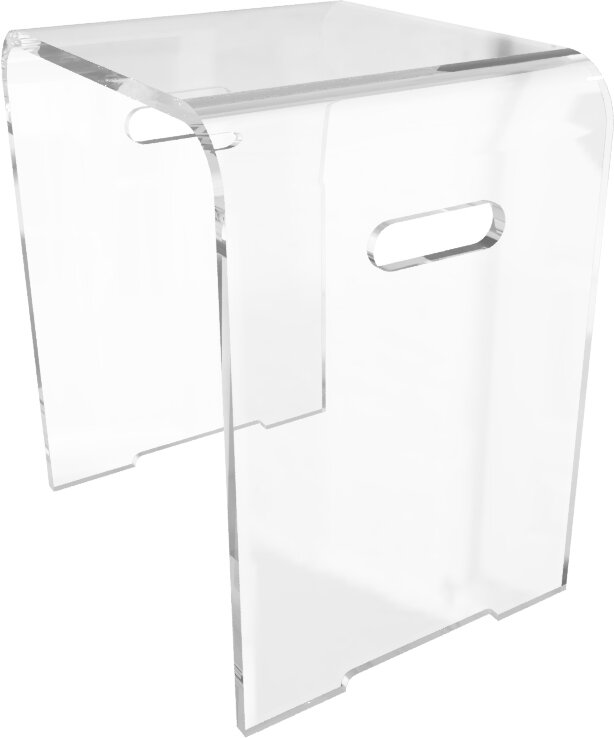 Изображение товара Табурет для ванной комнаты 1 Marka Nuvo прозрачный