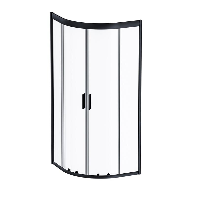 Изображение товара Душевой уголок Am.Pm Gem 80 х 80 см, профиль черный матовый, стекло прозрачное, W90G-401-080BT