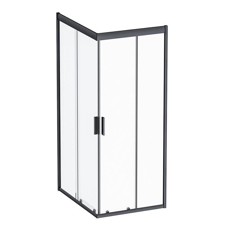 Изображение товара Душевой уголок Am.Pm Gem 100x80 см черный матовый стекло прозрачное