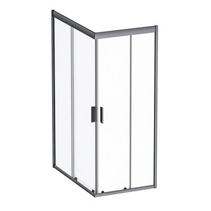 Изображение товара Душевой уголок Am.Pm Gem 120 х 80 см, профиль черный матовый, стекло прозрачное, W90G-404-120280-BT