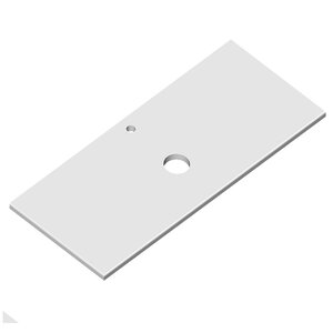 Изображение товара Столешница Radostone Solid Surface 120 х 49 см, с отверстиями, цвет белый матовый, SKON11205