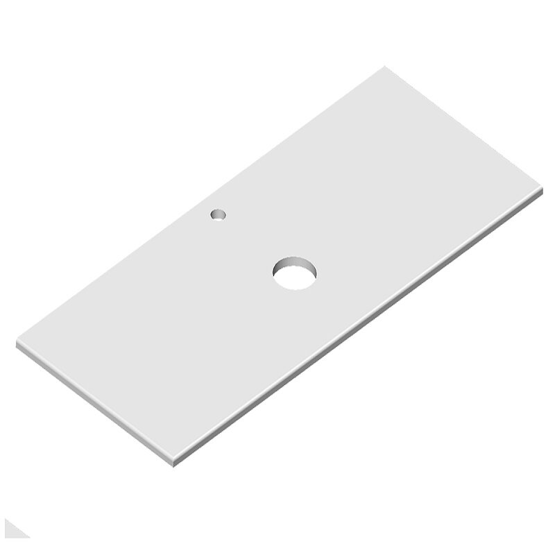 Изображение товара Столешница Radostone Celesta 120 х 49 см, с отверстиями, Solid Surface, цвет белый матовый, SKON11205