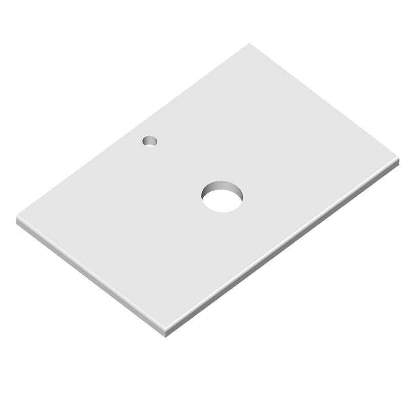 Изображение товара Столешница Radostone Solid Surface 80 х 49 см, с отверстиями, цвет белый матовый, SKON10805