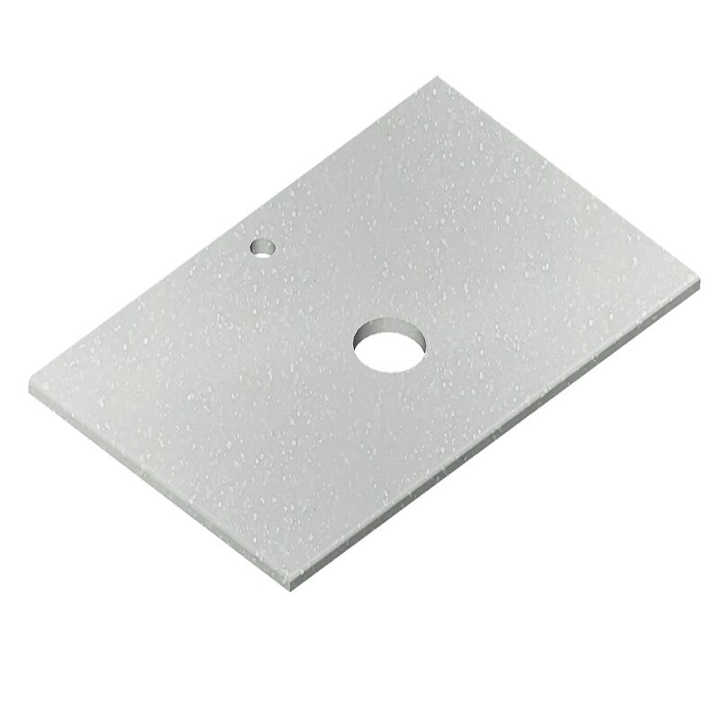 Изображение товара Столешница Radostone Solid Surface 80х49 см с отверстиями белый лед