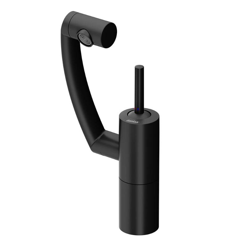 Изображение товара Damixa Arc Смеситель для кухонной мойки черный матовый 360 поворот аэратор 27.1 см