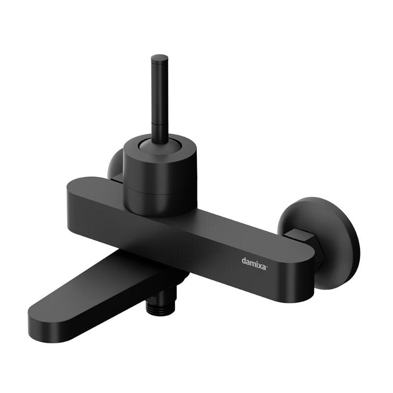 Изображение товара Смеситель для ванны и душа Damixa Arc черный матовый с функциями Eco Save и Rub&Clean