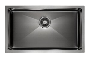 Изображение товара Мойка кухонная Paulmark Gerberg 74 UNI, PM257444-GM, вороненая сталь