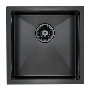 Изображение товара Кухонная мойка Paulmark Aller PM904444-GM 44 см вороненая сталь