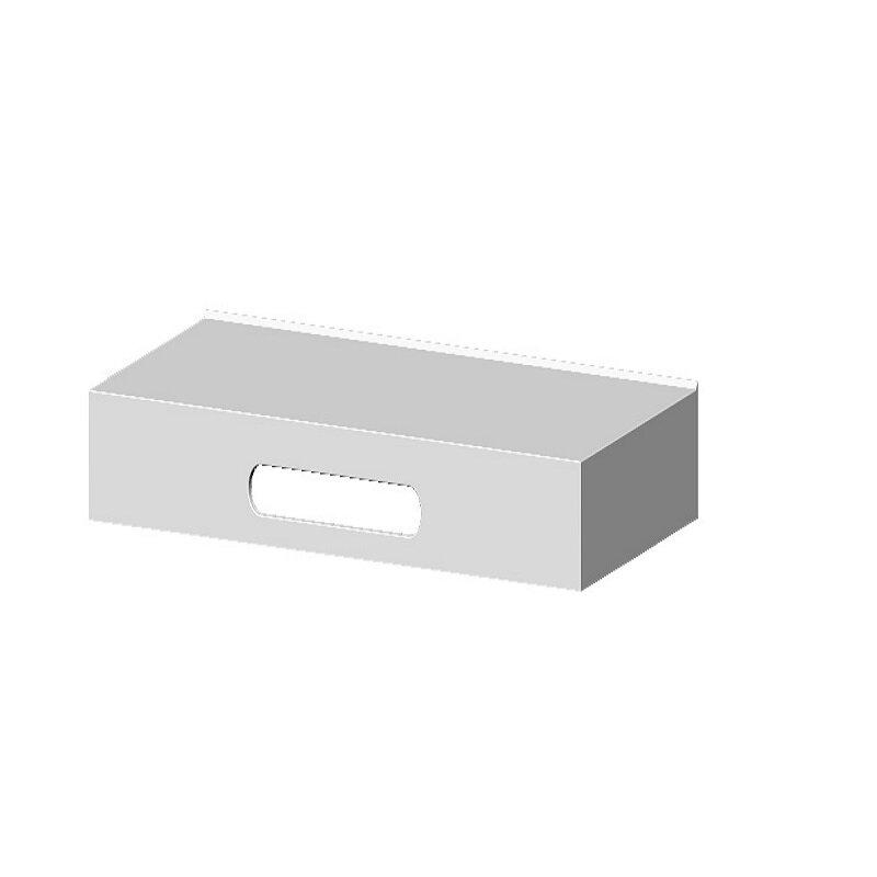 Изображение товара Столешница с бортами Radostone Solid Surface 100 х 50 см белый матовый