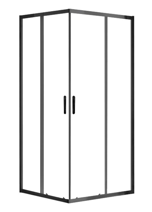 Изображение товара Душевой уголок Azario Milton 90 x 90 см, стекло прозрачное, профиль черный, AZ-ND1142 900 Black
